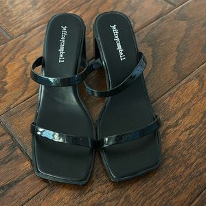 Jeffery Campbell jelly pool sandals black
